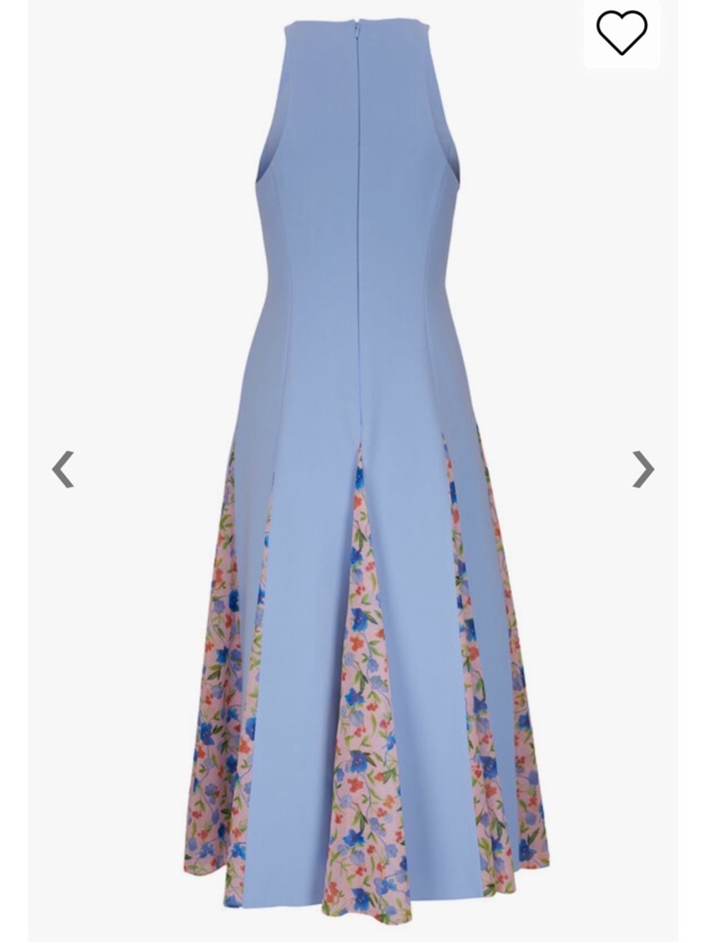 CAROLINA HERRERA SLEEVELESS HALTER GODET MIDI DRESS LAKE BLUE size 6 NEW - Picture 11 of 15